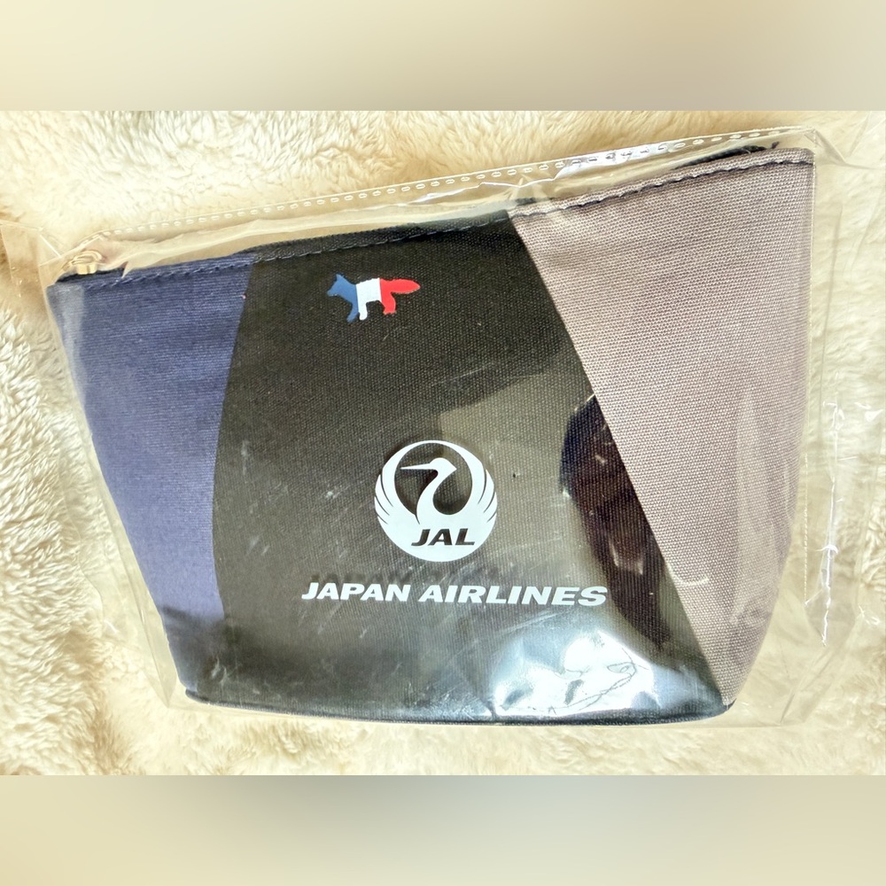 Japan Airlines JAL Business Class Amenity Kit Pouch Maison Kitsune Multi2 Sealed